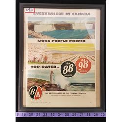 B/A Gas Framed Ad