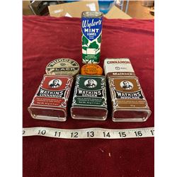 (7) Assorted Vintage Tins