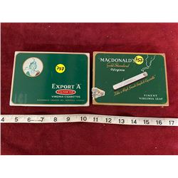 (2) Flat 50's Cigarette Tins