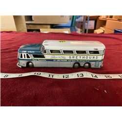 Tin Friction Grey Hound Bus 7" Long (Working Condition)