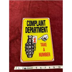 Reproduction Tin Sign 12"x9"