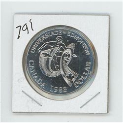 1983 Canada Universiade-Edmonton Silver Dollar