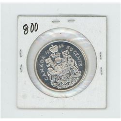 1966 Canada 50 Cent Coin