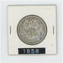 1958 Canada 50 Cent Coin