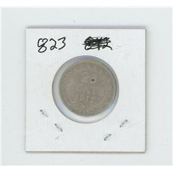 1917 Newfoundland Canada 25 Cent Coin
