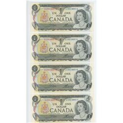 (4) 1973 Canada 1$ Bills