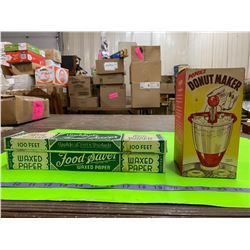 Vintage Donut Maker & Wax Paper