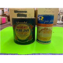 2 Vintage Tins ( Paper Lable)