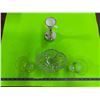 Image 2 : Lot Etched Glass Vases & Pedestal Bowl Etc.