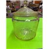 Image 1 : Depression Glass Cookie Jar  ( Royal Lace) Minor Chip