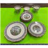 Image 1 : 19 Pcs. Royal Albert Silver Burch China