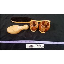 Lot Sock Darner & Brush & Ornments