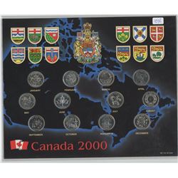 2000 Canada Quarters on Millennium Board