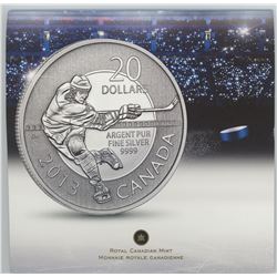 2013 $20.00 Hockey 99.99% Silver