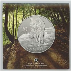 2013 $20.00 Wolf 99.99% Silver