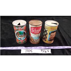 Lot Vintage Beer Cans