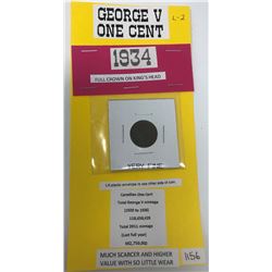 1934 George V One Sent Very Fine