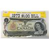 Image 2 : 1973 Canadian $1.00 Banknote- About UNC. Last Year Of Issue