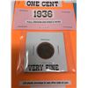 Image 4 : 1936 George V Very Fine One Cent And 1937 U.S. Indian Head-Buffalo 5 Cents