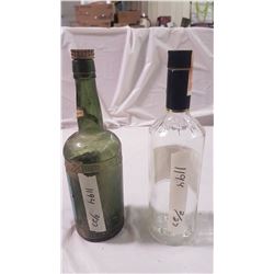 2 Vintage Liquor Bottles