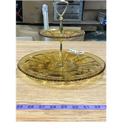 Amber Glass Desert Tray