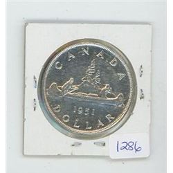 1951 Canadian $1 Coin