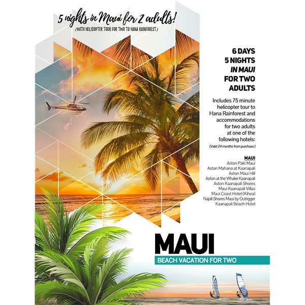 5 Nights In Maui For 2 Adults