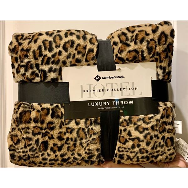 Faux Fur Throw (Cheetah Pattern)