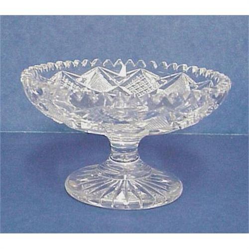 Brilliant Cut Glass Pedestal COMPOTE 1594755