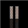 Image 1 : 4.01 ctw Princess Cut Diamond Micro Pave Earrings 18K Rose Gold - REF-346W3H