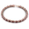Image 3 : 15 ctw Garnet & VS/SI Diamond Certified Eternity Bracelet 10k Rose Gold - REF-74Y2X