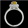 Image 2 : 1.85 ctw Certified SI/I Fancy Intense Yellow Diamond Ring 10k White Gold - REF-250R9K