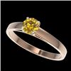 Image 1 : 0.50 ctw Certified Intense Yellow Diamond Engagment Ring 10k Rose Gold - REF-60A3N