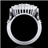 Image 3 : 2.03 ctw Fancy Black Diamond Engagment Art Deco Ring 18k White Gold - REF-203G6W