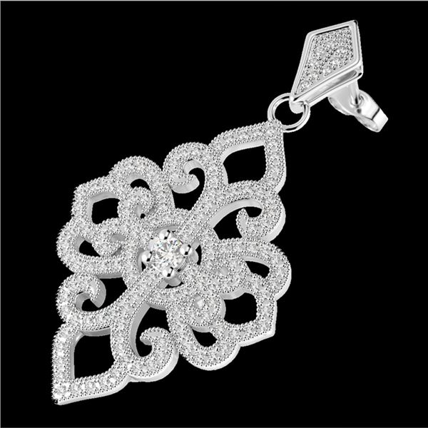 2.50 ctw Micro Pave VS/SI Diamond Designer Earrings 14k White Gold - REF-236M4G