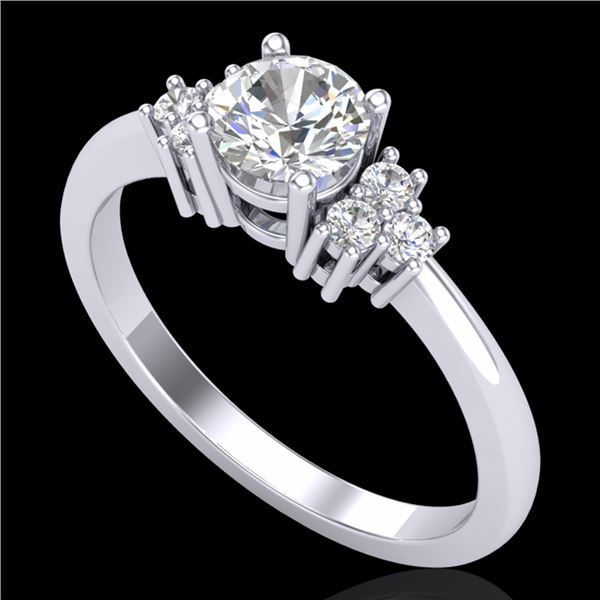 0.75 ctw VS/SI Diamond Ring 18k White Gold - REF-131N3F