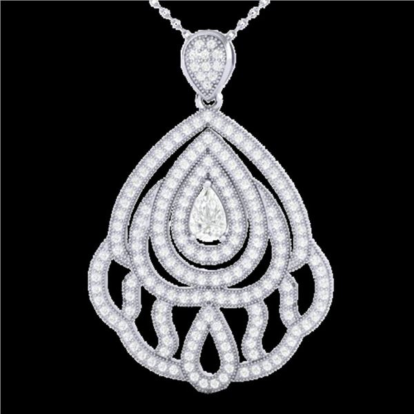 2 ctw Micro Pave VS/SI Diamond Designer Necklace 18k White Gold - REF-345W5H
