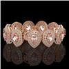 Image 2 : 47.64 ctw Morganite & Diamond Victorian Bracelet 14K Rose Gold - REF-2044Y4X