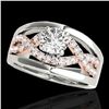 Image 1 : 1.55 ctw Certified Diamond Solitaire Ring 10k 2Tone Gold - REF-245F5M