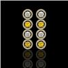 Image 1 : 5.50 ctw Canary & Diamond Micro Pave Earrings 18K Yellow Gold - REF-592F3M