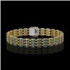 Image 3 : 26.02 ctw London Topaz & Diamond Bracelet 14K Yellow Gold - REF-318K2Y