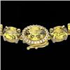 Image 1 : 72 ctw Citrine & VS/SI Diamond Micro Pave Necklace 14k Yellow Gold - REF-281R8K