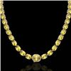 Image 2 : 72 ctw Citrine & VS/SI Diamond Micro Pave Necklace 14k Yellow Gold - REF-281R8K