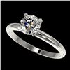 Image 1 : 1.07 ctw Certified Quality Diamond Engagment Ring 10k White Gold - REF-141G3W