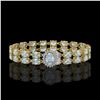 Image 1 : 20.47 ctw Aquamarine & Diamond Bracelet 14K Yellow Gold - REF-336M4G