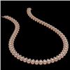 Image 2 : 24.19 ctw Pear Cut Diamond Micro Pave Necklace 18K Rose Gold - REF-2092W6H