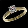 Image 2 : 0.78 ctw Certified Quality Diamond Engagment Ring 10k Yellow Gold - REF-68G2W