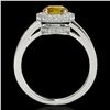 Image 2 : 1.55 ctw Certified SI/I Fancy Intense Yellow Diamond Ring 10k White Gold - REF-197A8N