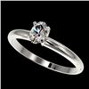 Image 1 : 0.50 ctw Certified VS/SI Quality Oval Diamond Engagment Ring 10k White Gold - REF-60F3M