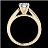 Image 2 : 1.25 ctw Certified Diamond Solitaire Ring 10k Yellow Gold - REF-188K2Y